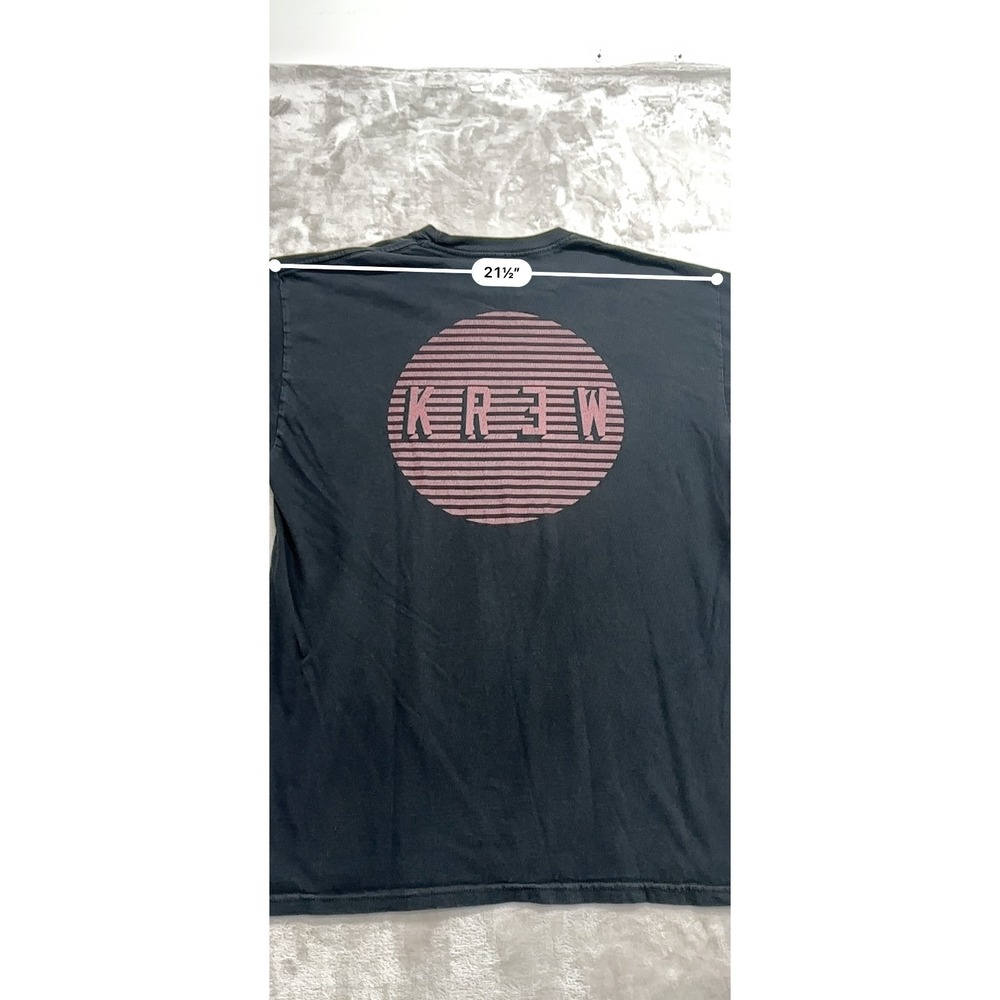 Krew T-Shirt Men's Size Large Black Short Sleeve Crew Neck Logo Streetwear - Picture 5 of 6